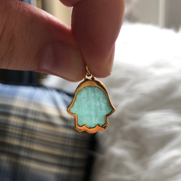 Monica Vinader Hamsa Charm Necklace 